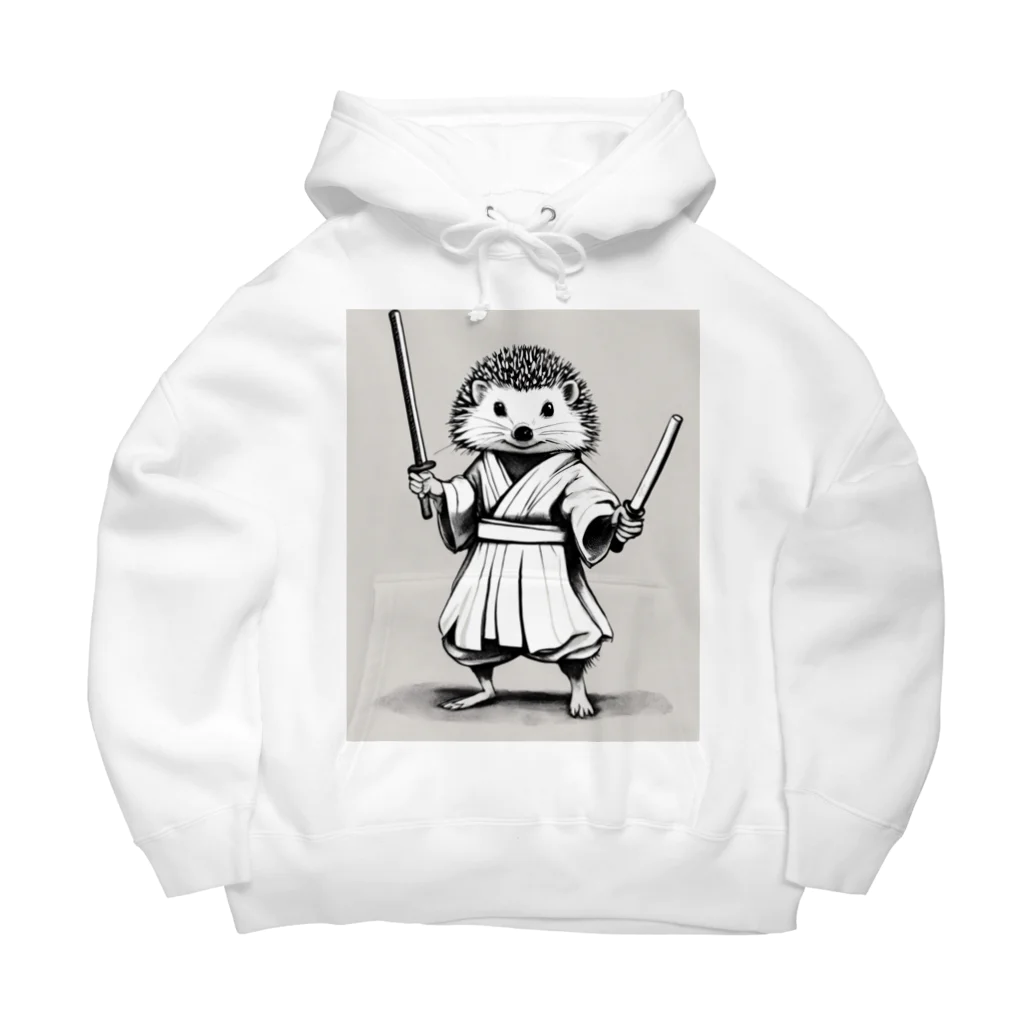 ワンダーワールド・ワンストップの和服を着たハリネズミ Big Hoodie