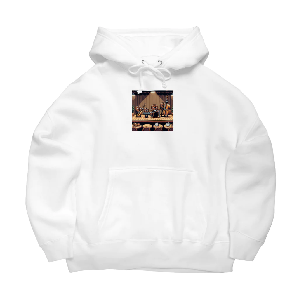 ワワジジドットクラブのドットコーヒー豆のバンドB Big Hoodie