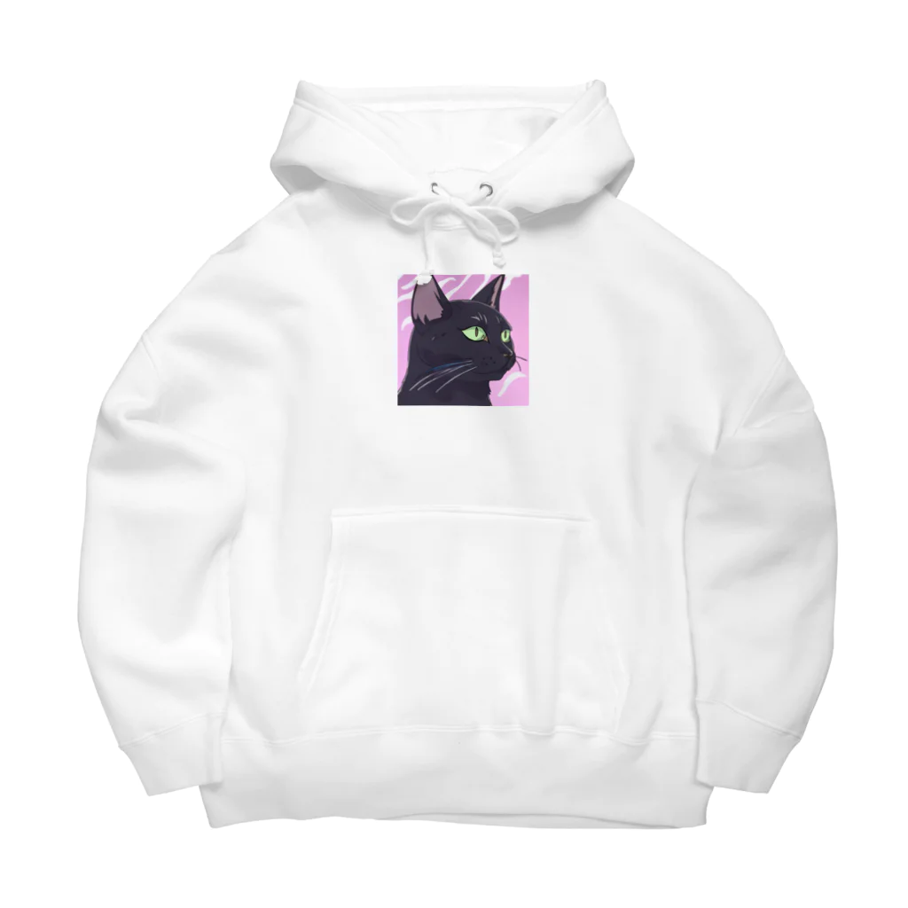 73GTCのかっこいい黒猫3 Big Hoodie