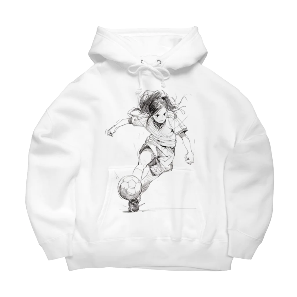 sports_musumeのサッカー女子 Big Hoodie