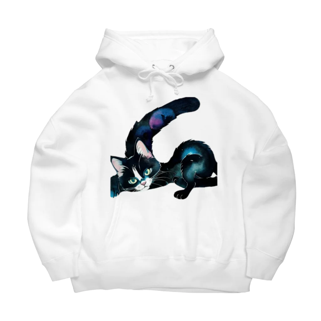 幸運のしっぽの黒猫と魔法の尻尾 Big Hoodie