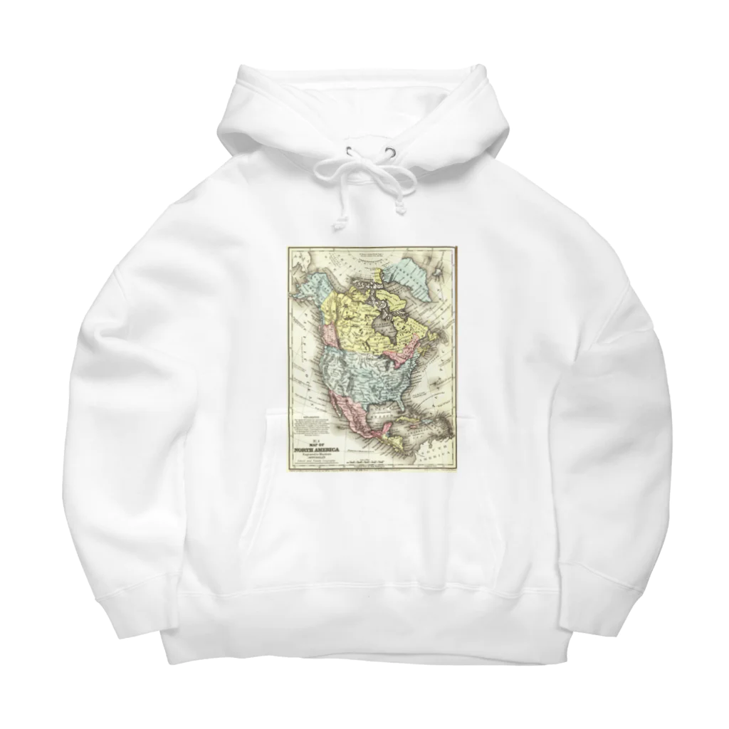 Fred HorstmanのOld Map Of North America.  北 アメリカ の 古 地図。 Big Hoodie