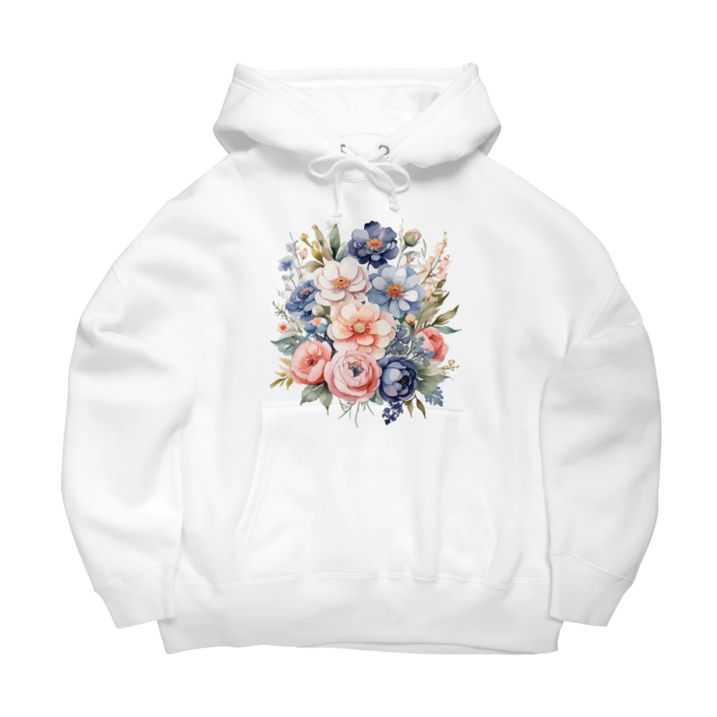 ファンシーTシャツ屋のパステルカラーの花束 Big Hoodie