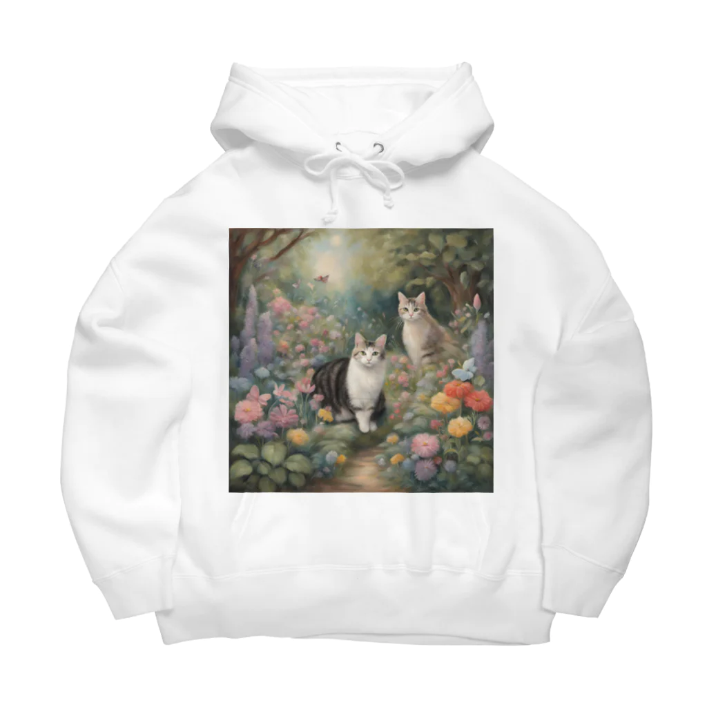 夜のねこの猫の楽園 Big Hoodie