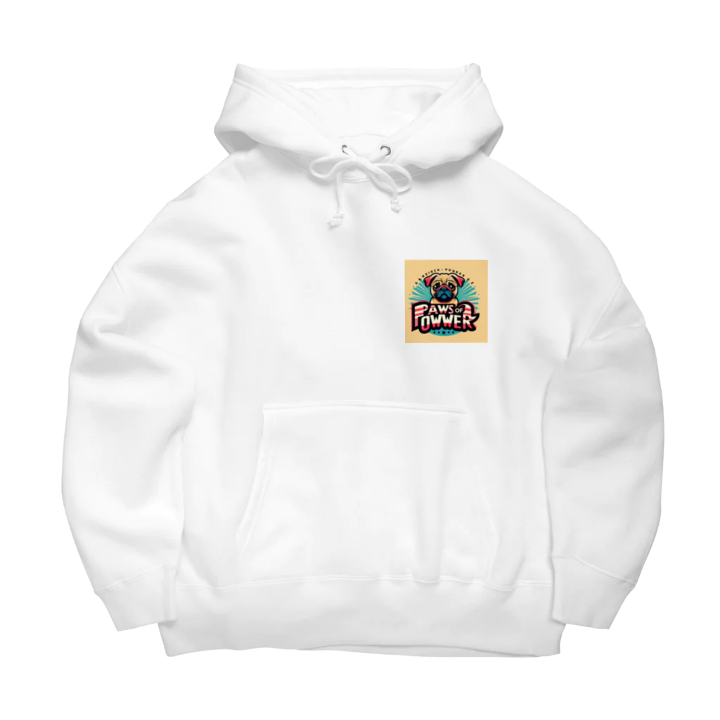 Urban pawsのパグチワワ「Paws of Power」 Big Hoodie