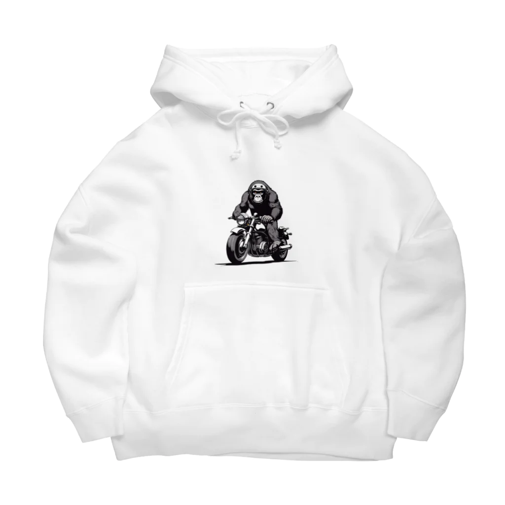 UEKIshopのバイクに乗ったゴリラ Big Hoodie