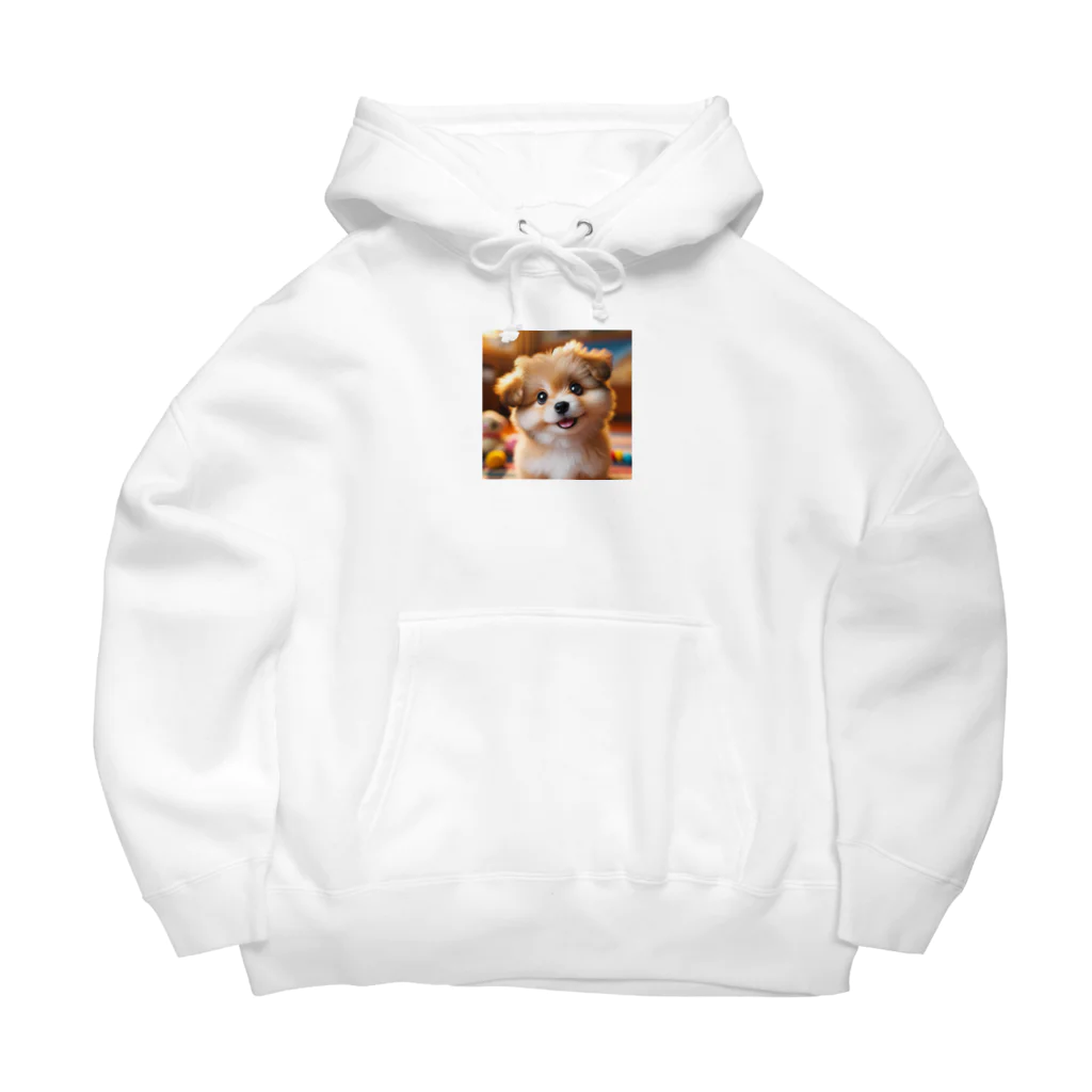 nick613の愛らしい小型犬が微笑みながらカメラに向かっている Big Hoodie