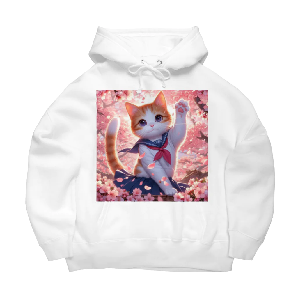 ParadigmStar　パラダイムスターの桜咲く華の学生猫 hana Big Hoodie