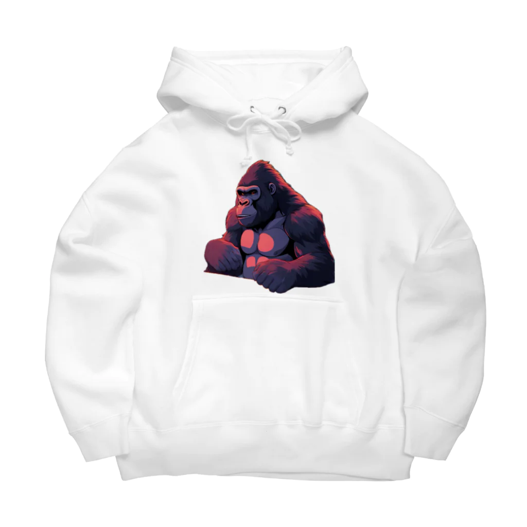 studioCHARGEの夕日に染るゴリラ Big Hoodie