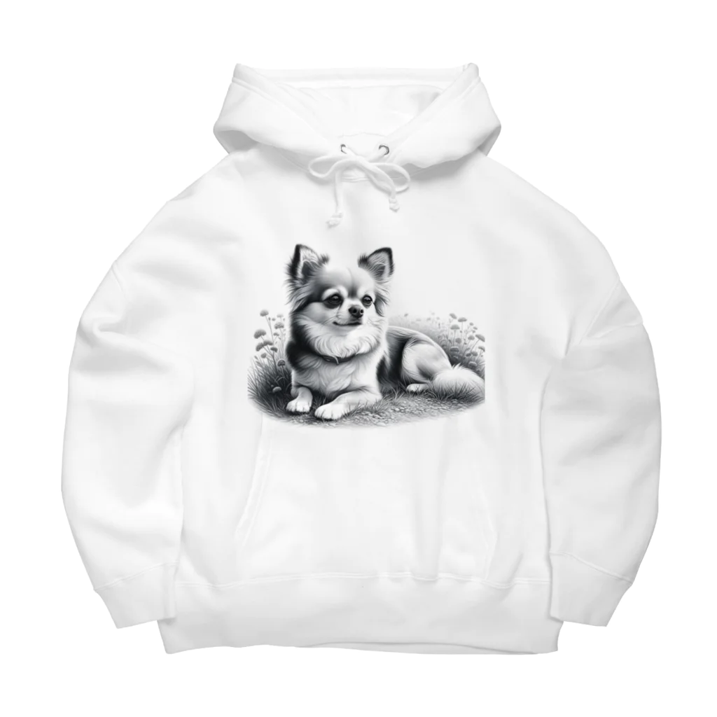 サボのドッグショップのチワポメ Big Hoodie