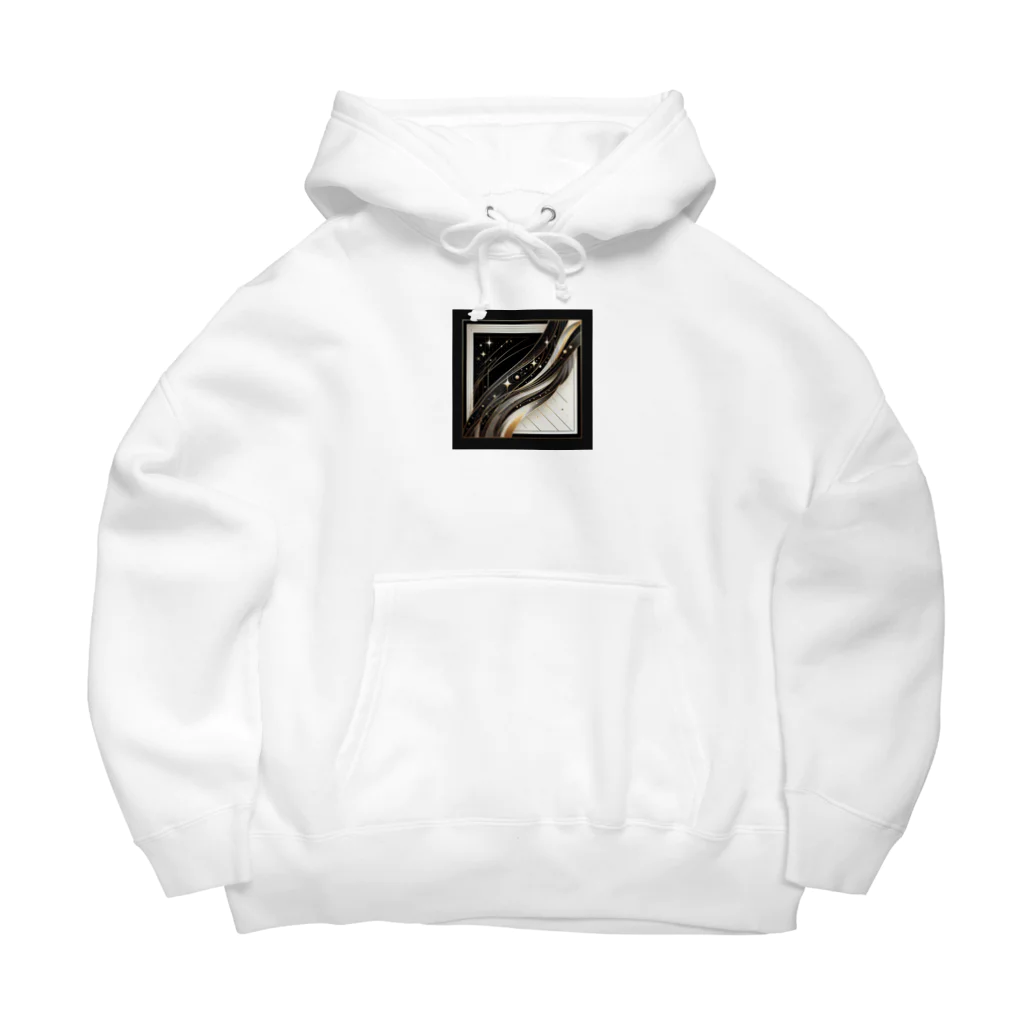 Black_White_Goldの流れ星 Big Hoodie