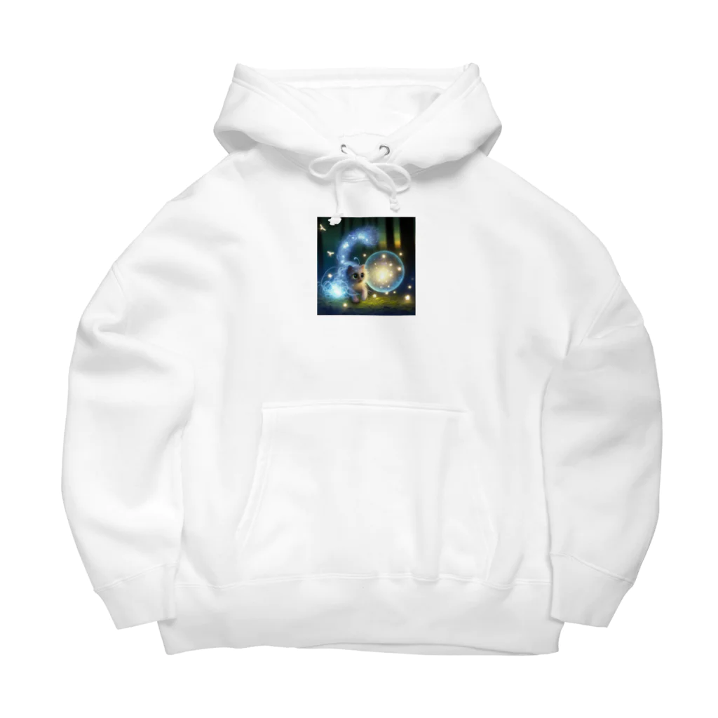 katohkouchiのMystical Creature with Large Luminous and Kitten Big Hoodie