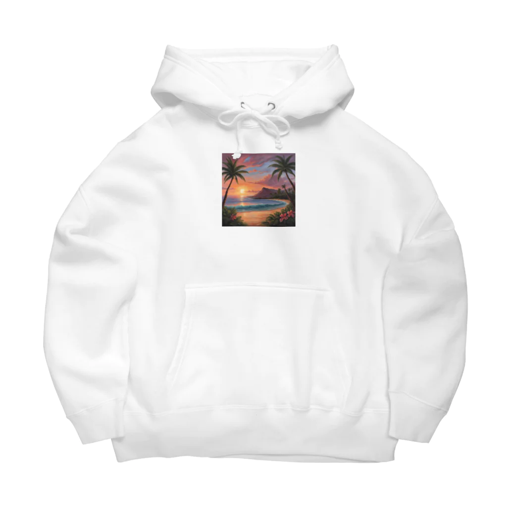 ロマンティックのハワイの夕陽 Big Hoodie