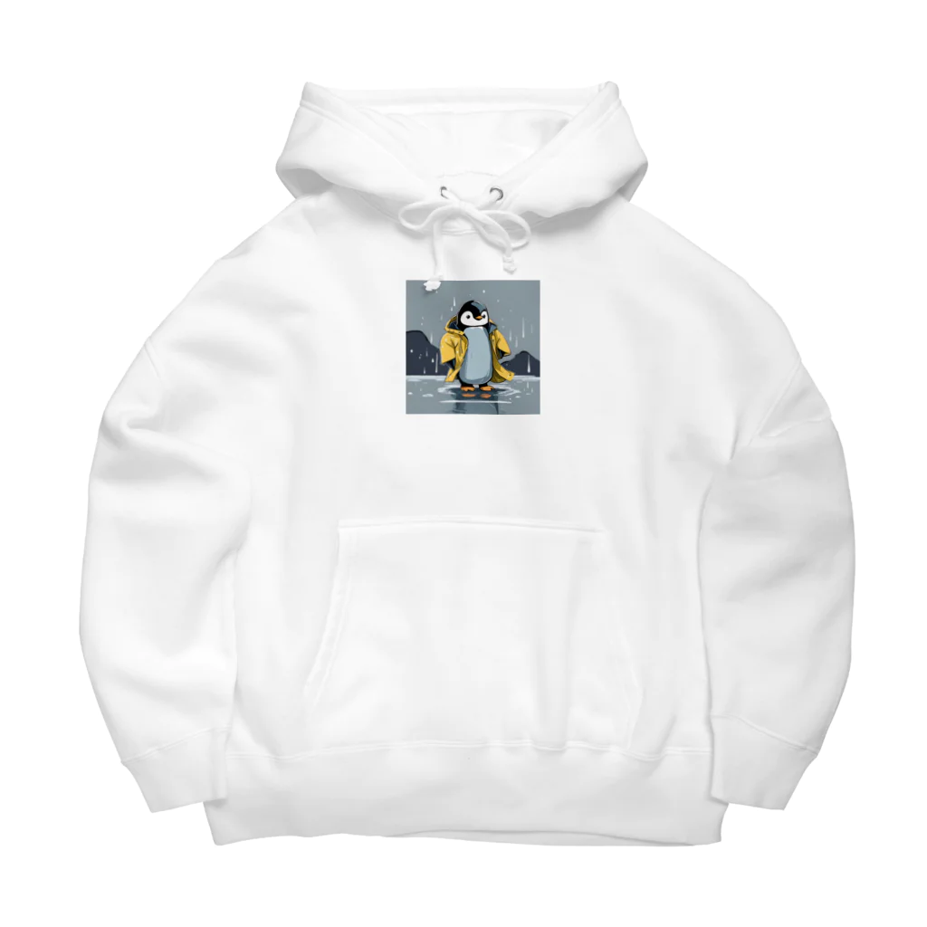 tak12_12のレインコートをつけたペンギン Big Hoodie