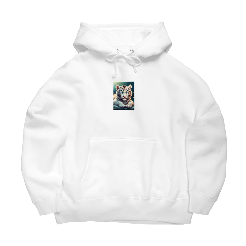 rentorataの可愛いホワイトタイガー Big Hoodie