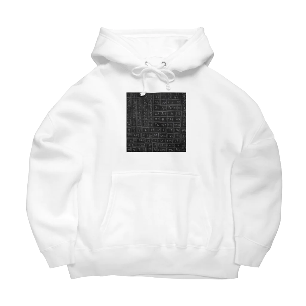 Isaiah_AI_Designの黒板の数字 Big Hoodie