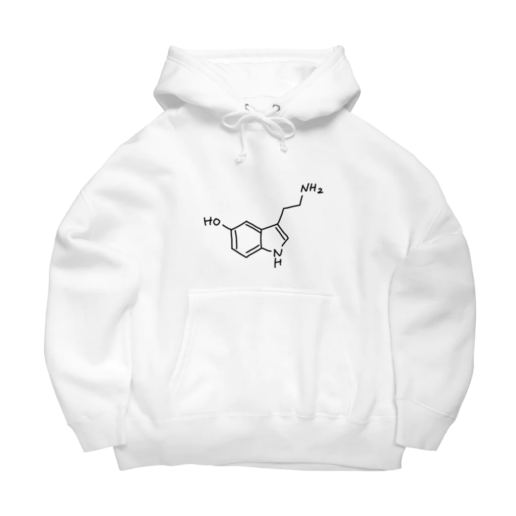 シンプルなケミカルたち。の精神安定 セロトニン（ブラック）Serotonin（Black） Big Hoodie