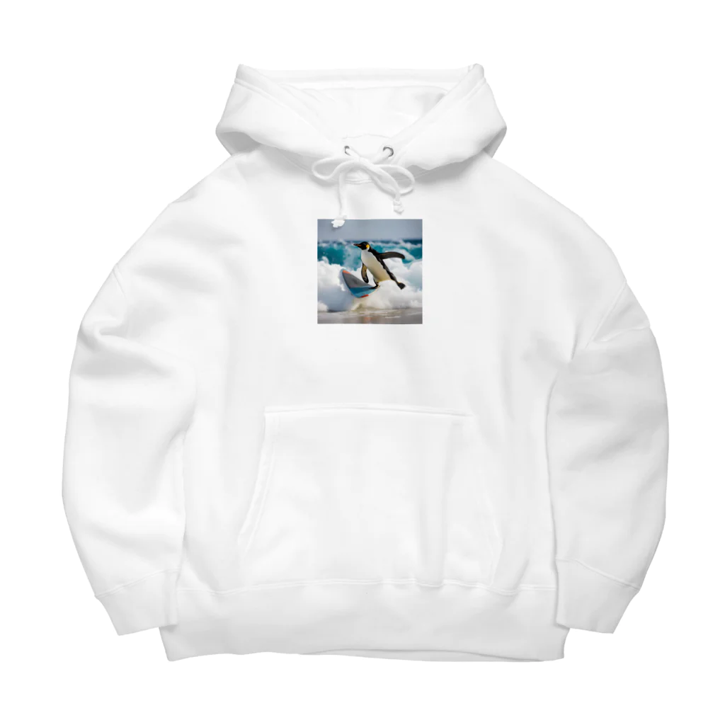 hakumenhonのサーフィンするペンギン Big Hoodie