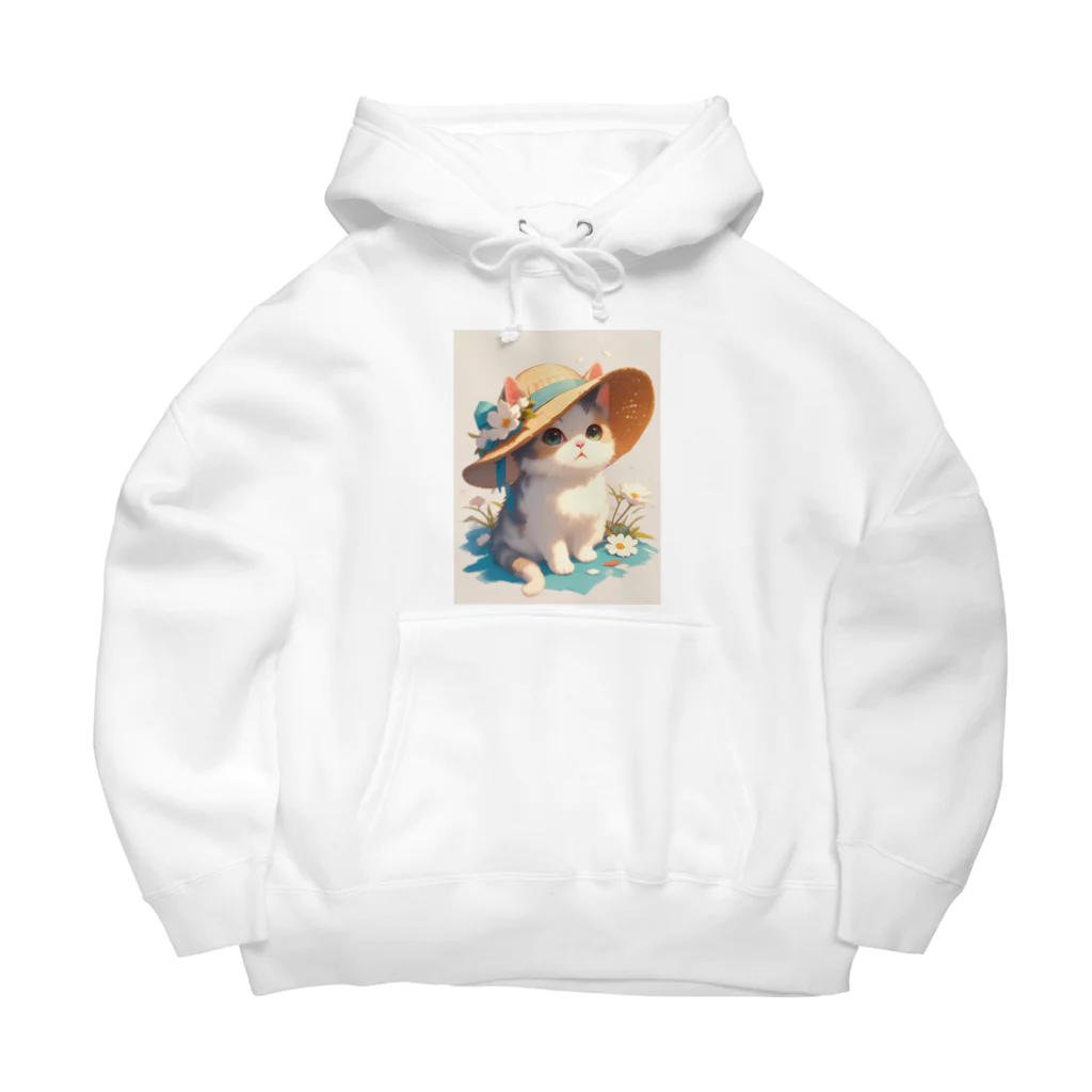 AQUAMETAVERSEの帽子をかぶった可愛い子猫 Marsa 106 Big Hoodie