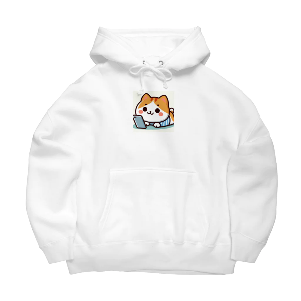 ロボなねこちゃんのスマホ中毒だにゃあ Big Hoodie