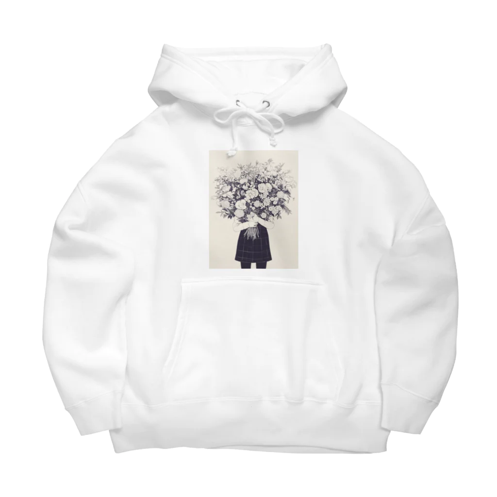 AQUAMETAVERSEの墨絵の様な花束と少女　ラフルール　1859 Big Hoodie