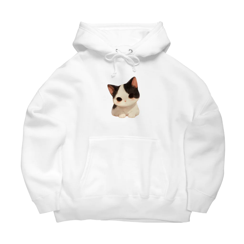 Cute Animalsのモノクロ猫 Big Hoodie