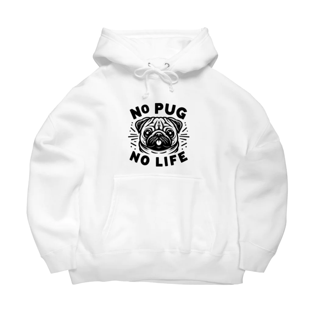 ペチャPECHA堂のパグのいない人生なんて Big Hoodie