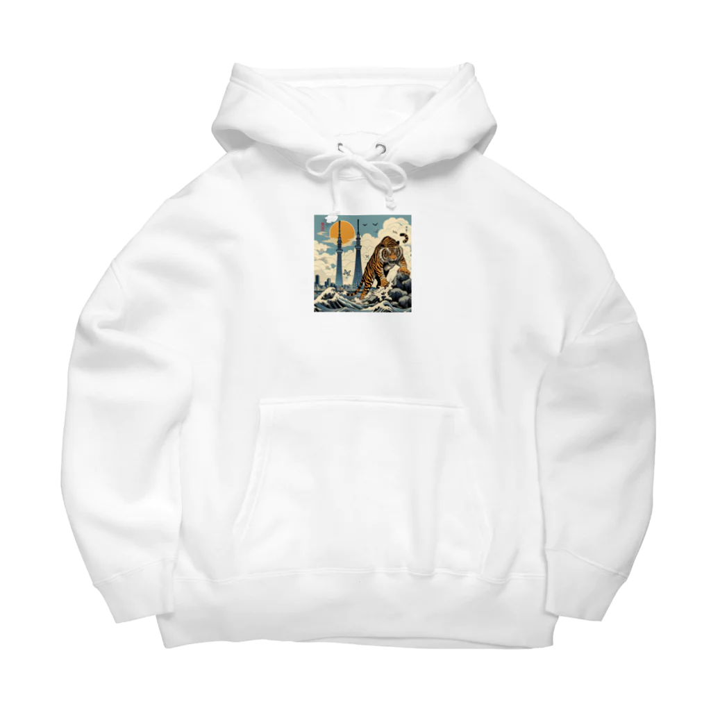 momonekokoのワイルドな虎 Big Hoodie