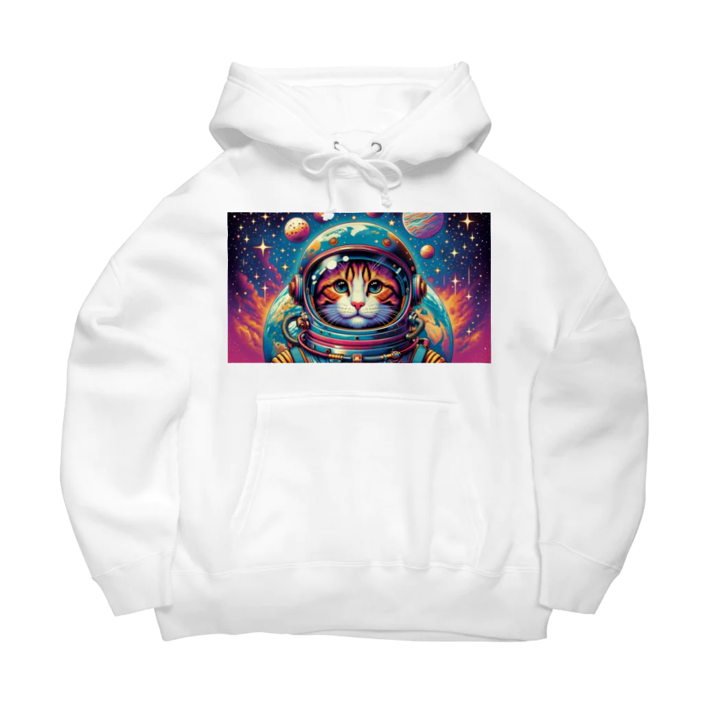 space catの宇宙猫 Big Hoodie