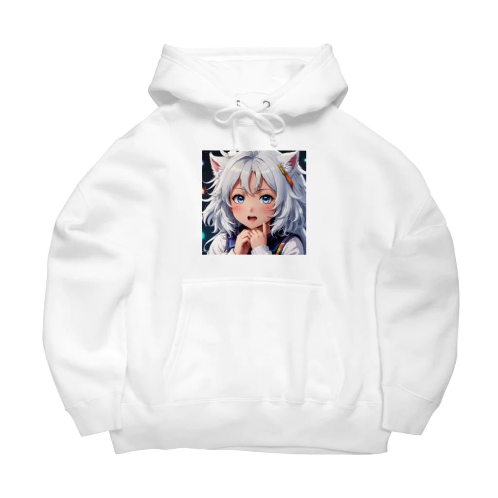 巫女スタぐらむのもふもふの美少女甘える Big Hoodie