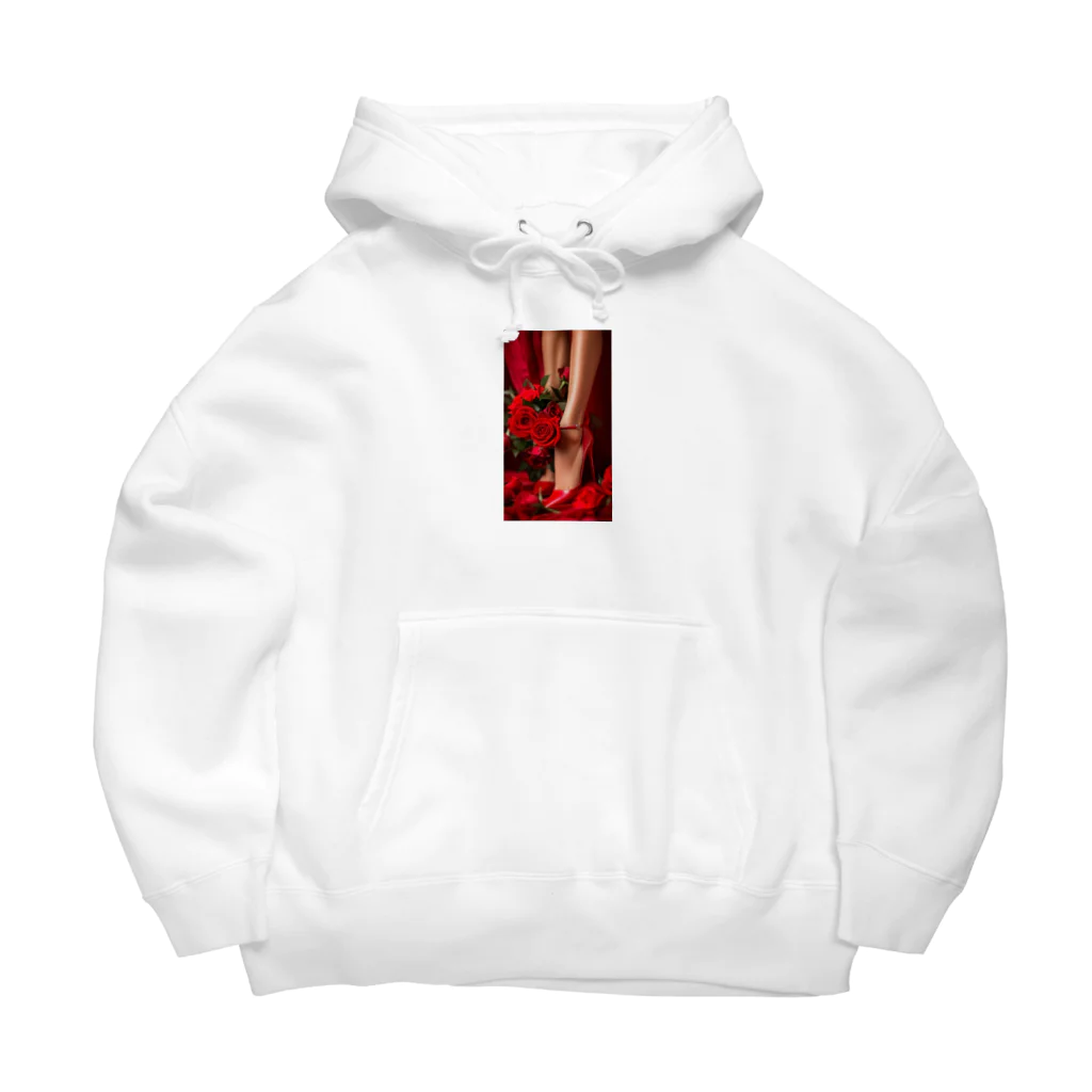 ニゴ猫　shopのred Rose heel  Big Hoodie