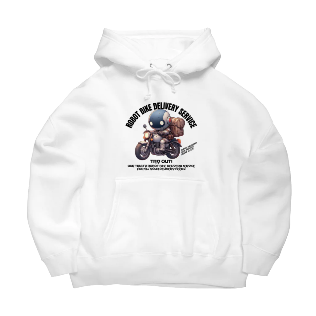 kazu_gのロボットバイク便(淡色用) Big Hoodie