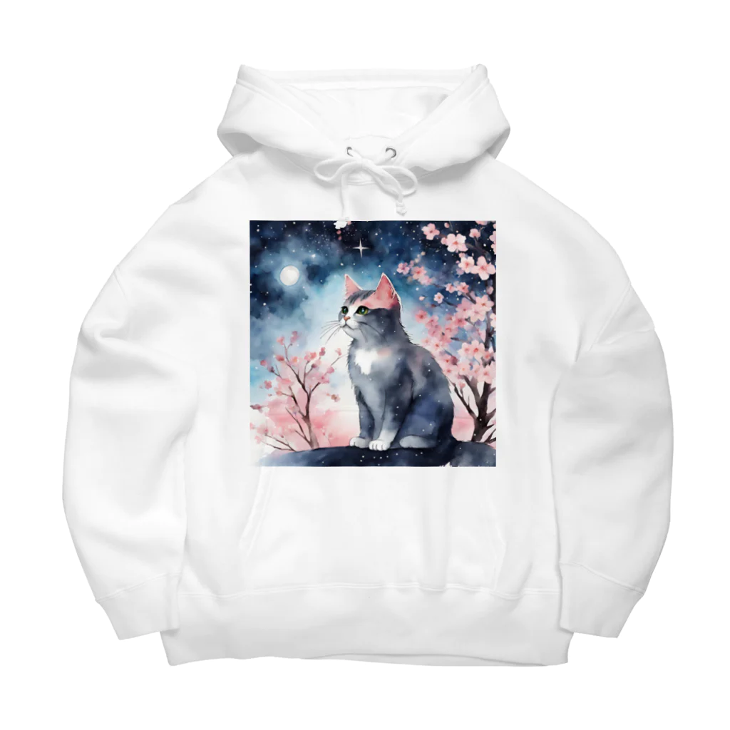 星降る夜にのsakura cat2 Big Hoodie