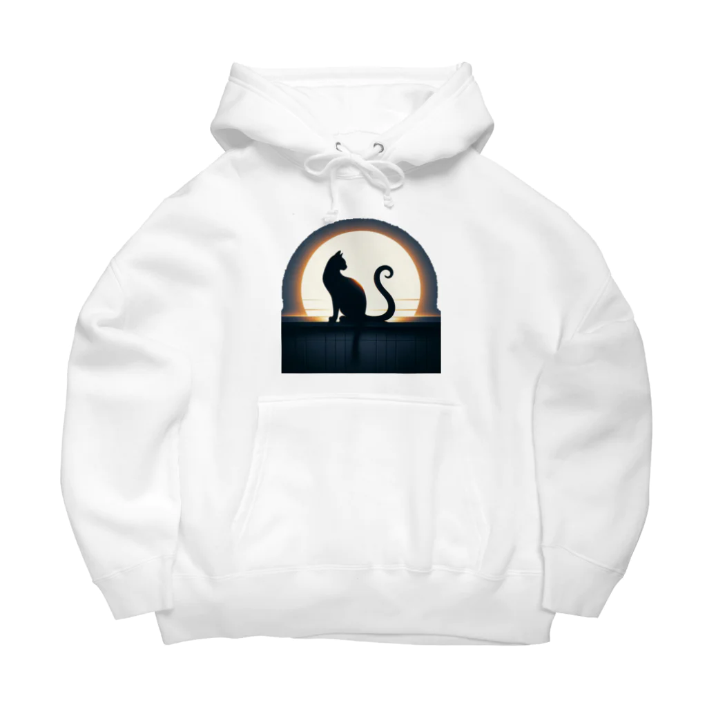 万事屋の猫のシルエットが美しい Big Hoodie