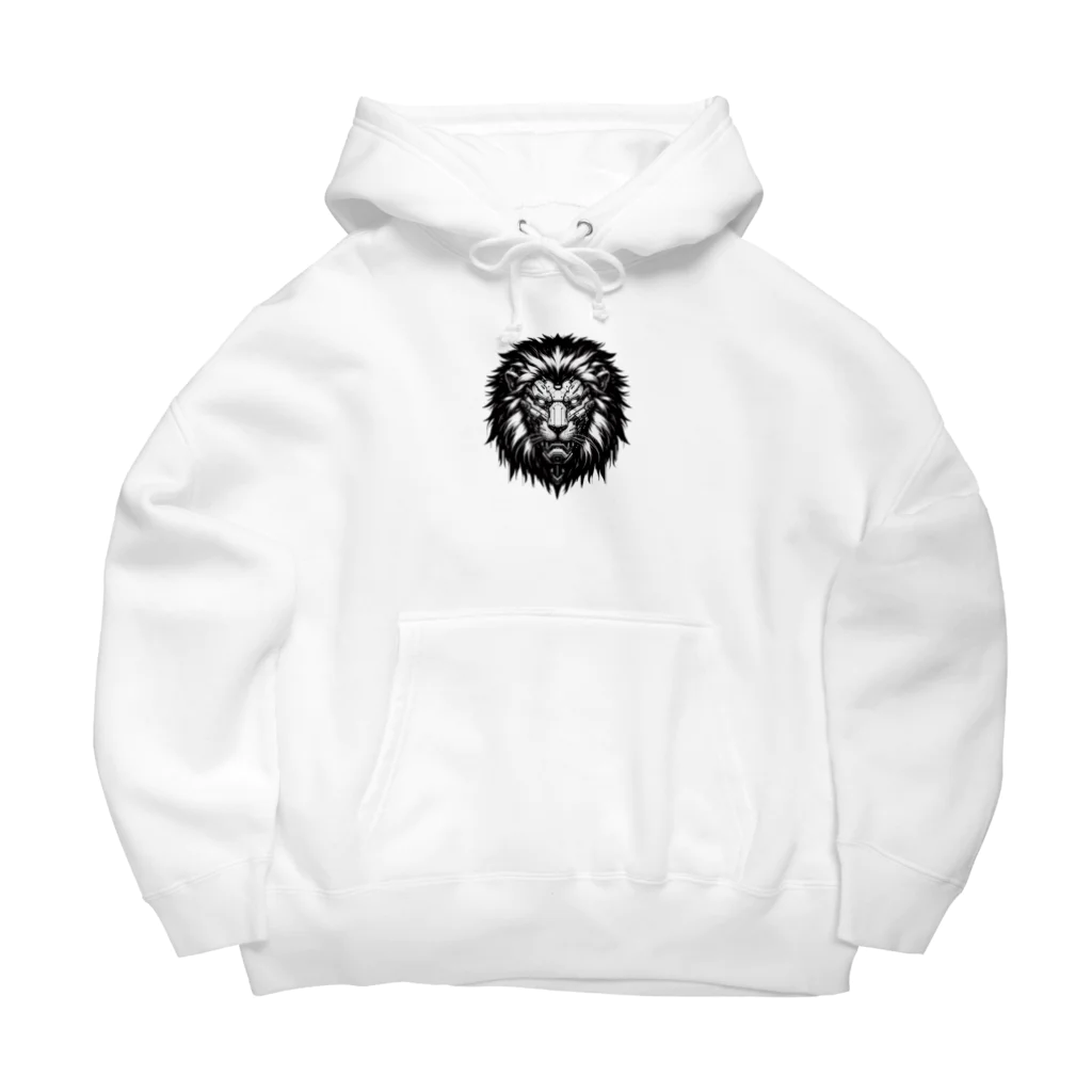 yielanggo007のライオン白黒 Big Hoodie