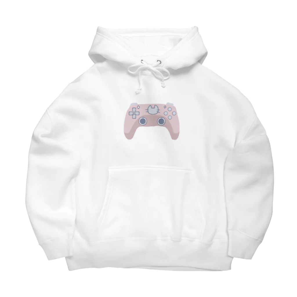 ふわぽこにゃんにゃんSHOP☁️🫧SUZURI支店のにゃんにゃん猫ゲームコントローラー Big Hoodie