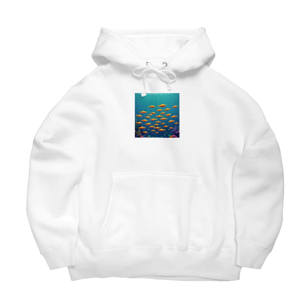 takekoputaの海中を泳ぐ魚のひれ Big Hoodie