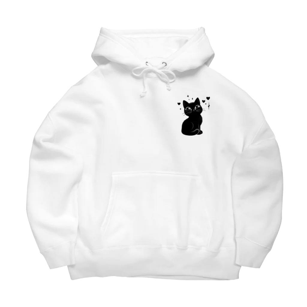 Mizuki・ASIA CATの黒猫ニャン・ポイント Big Hoodie