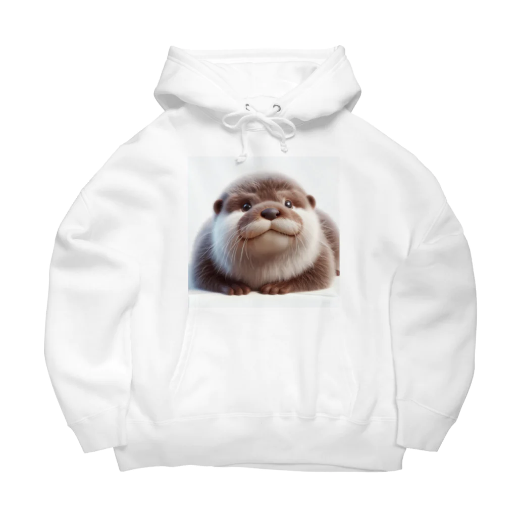 ふわふわカワウソ工房のふわふわもこもこカワウソ Big Hoodie