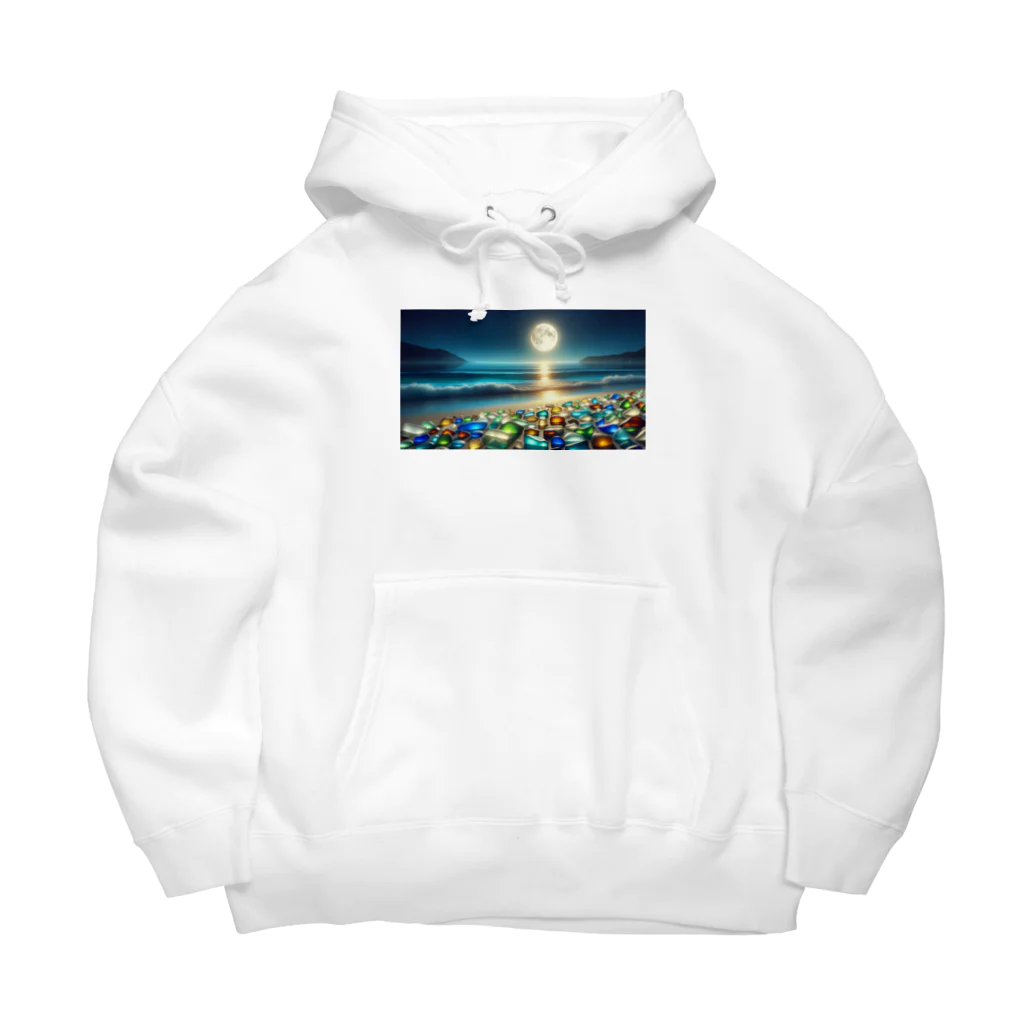 yunakiziの夜に輝くシーガラス Big Hoodie