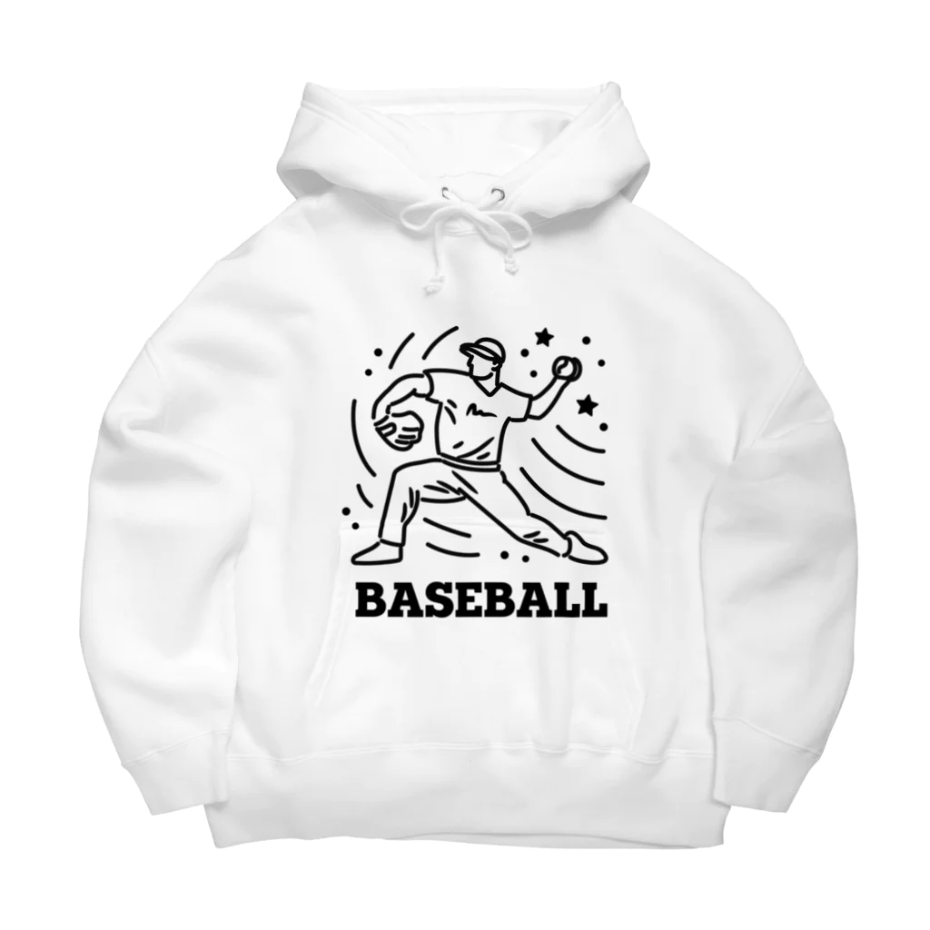 nndesignのBASEBALL LEFT PITCHER Big Hoodie