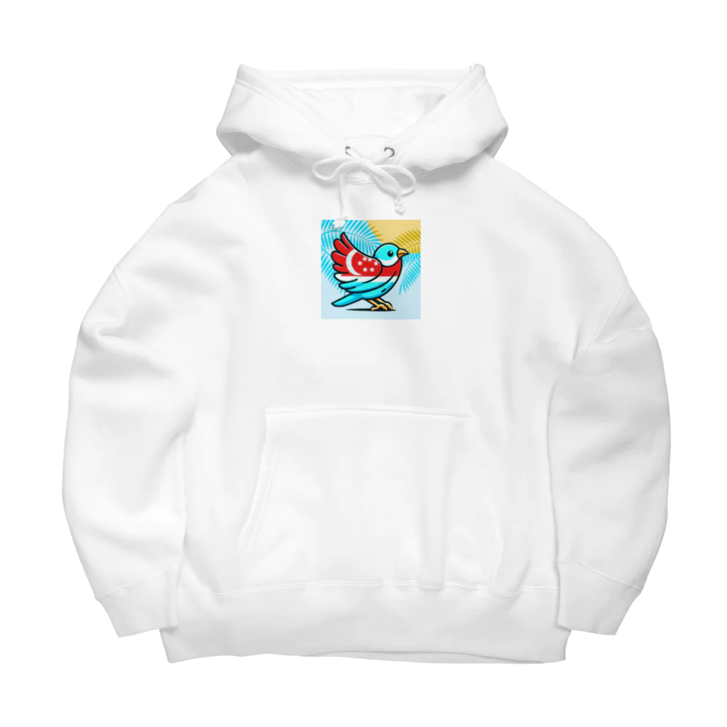 bugisショップの煌めくトロピカルバード🐦️ Big Hoodie