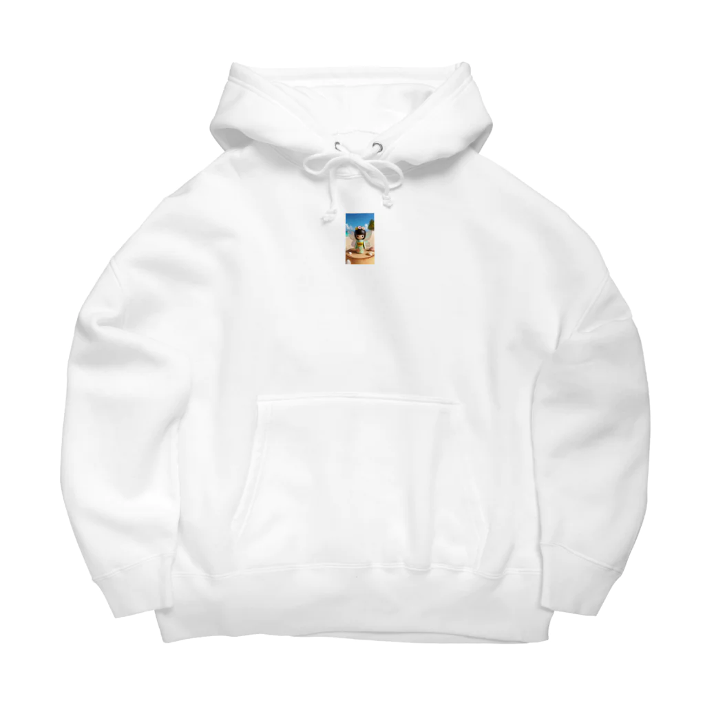 ぷぷオレンジの海の妖精こけしちゃん Big Hoodie