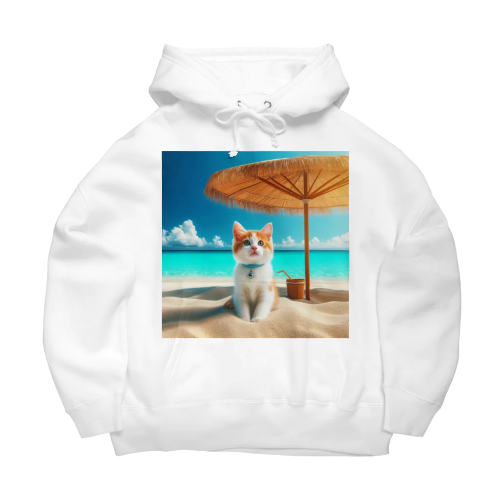 猫と紡ぐ物語の南国の海で一時のバカンスを楽しむ Big Hoodie