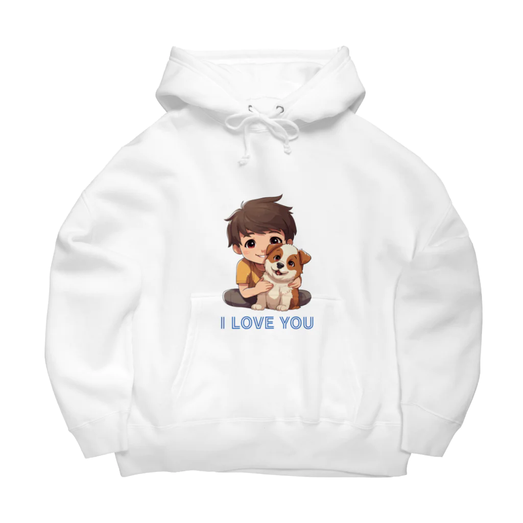 AwagoModeのI LOVE YOU(Dog&Boy) (39) Big Hoodie