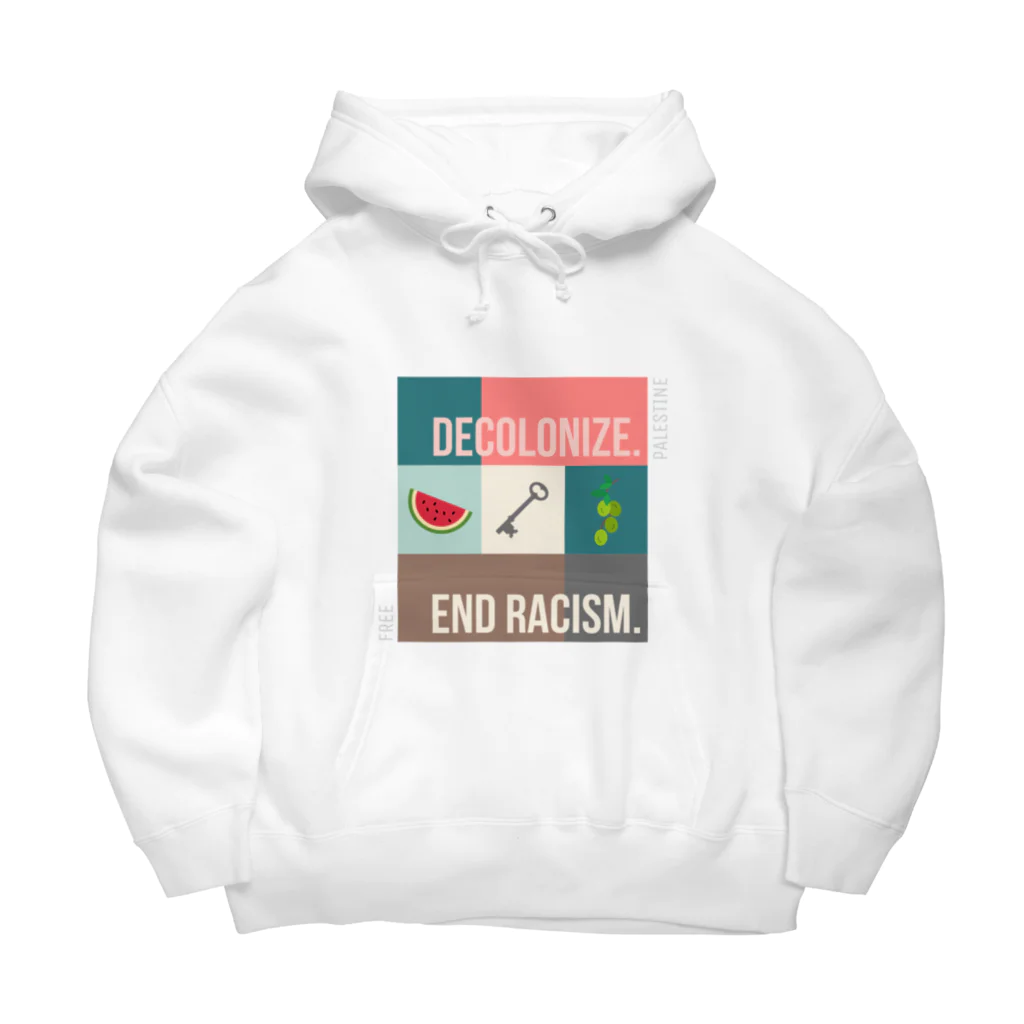 mgmのDecolonize. End Racism.（植民地主義と人種差別を終わらせよう） Big Hoodie