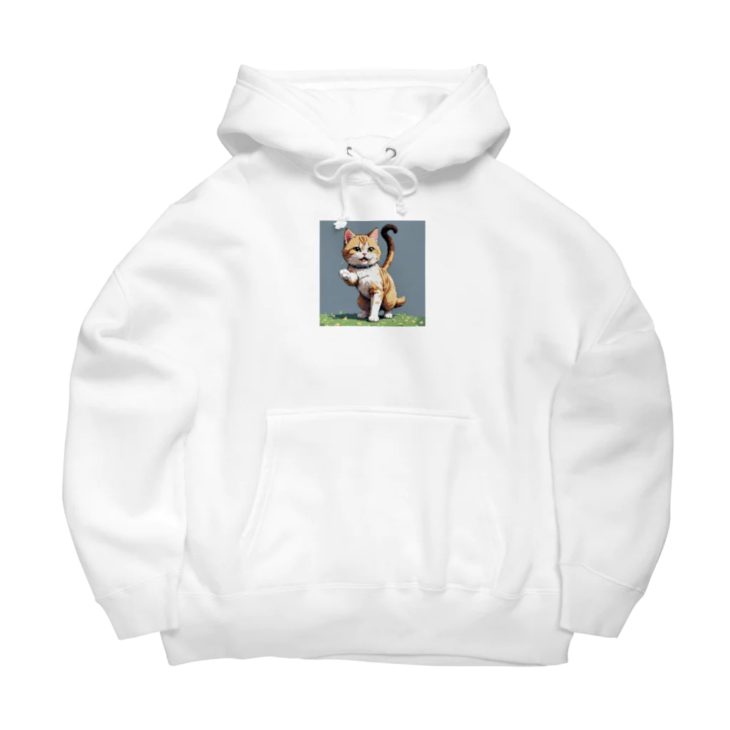 ドット絵ネコの踊る猫 Big Hoodie