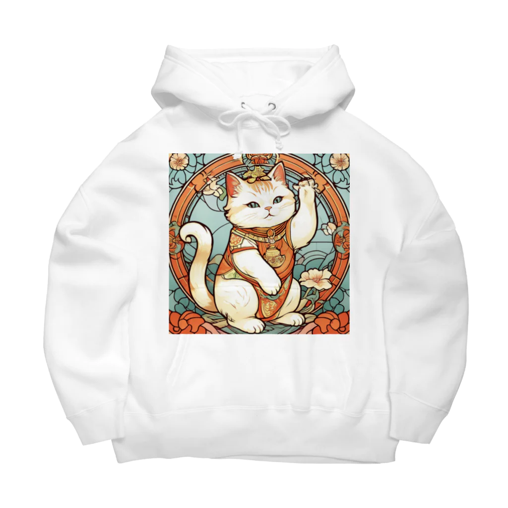 ゆまちゃんの開運雑貨屋さんの集客用子招き猫 Big Hoodie