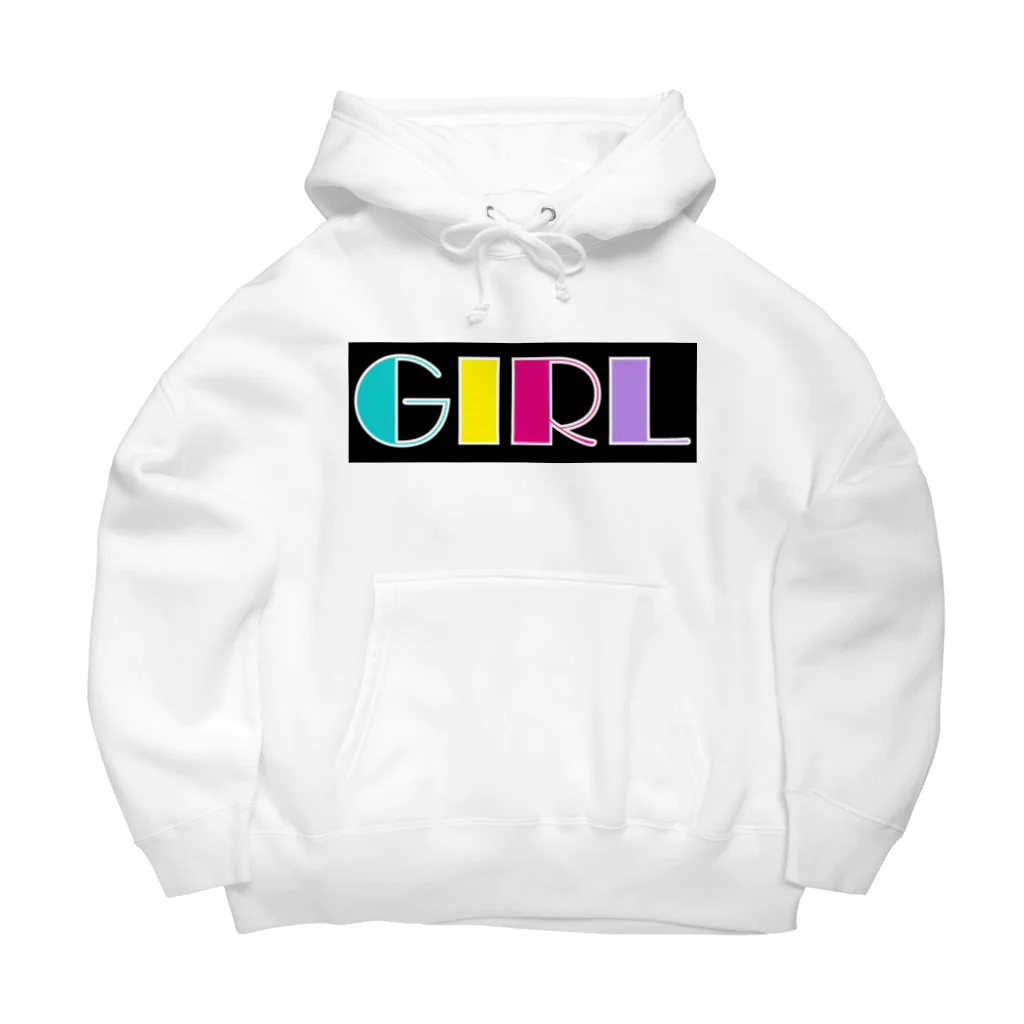 Ushi-Haruのレトロカラフル　GIRL Big Hoodie