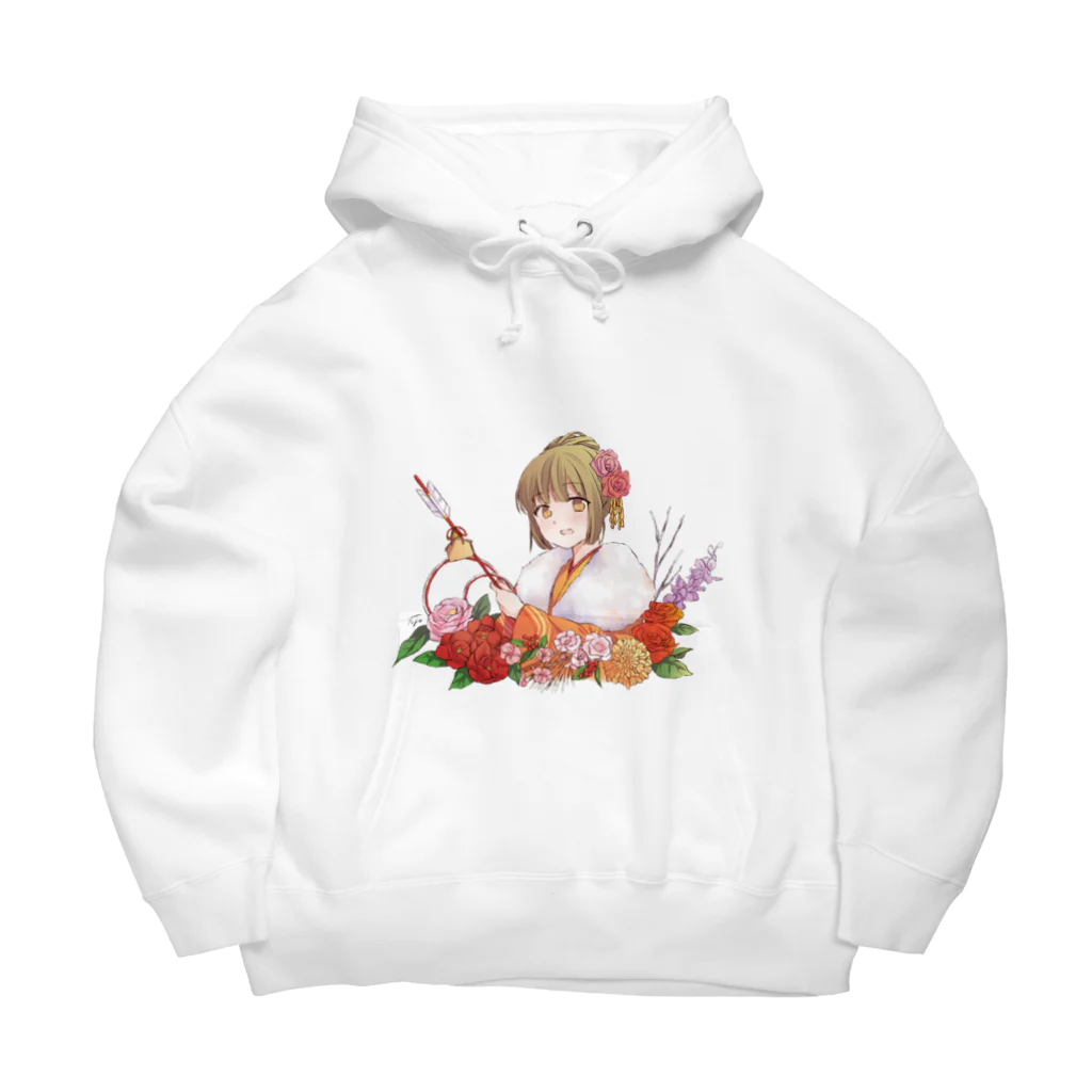 オリジナル雑貨店『ホットドッグ』の着物美人　『冬』 Big Hoodie